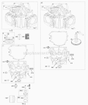 Cylinder Engine Sump Diagram and Parts List for 405777-0112-E1  Briggs and Stratton Engine